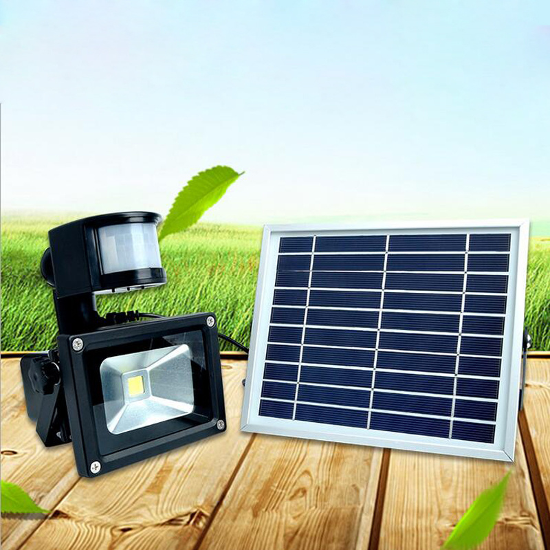 LED Solar Flood Lamp Garden Light PIR Motion Sensor Waterproof IP65 10W 20W 30W 50W Wall Lamps Outdoor Emergency Led Floodlight