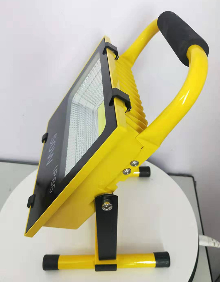 6pcs/lot Rechargeable Floodlight 50W Portable LED Flood Light Waterproof IP66 Spotlights Outdoor Cold White Camping Lamp
