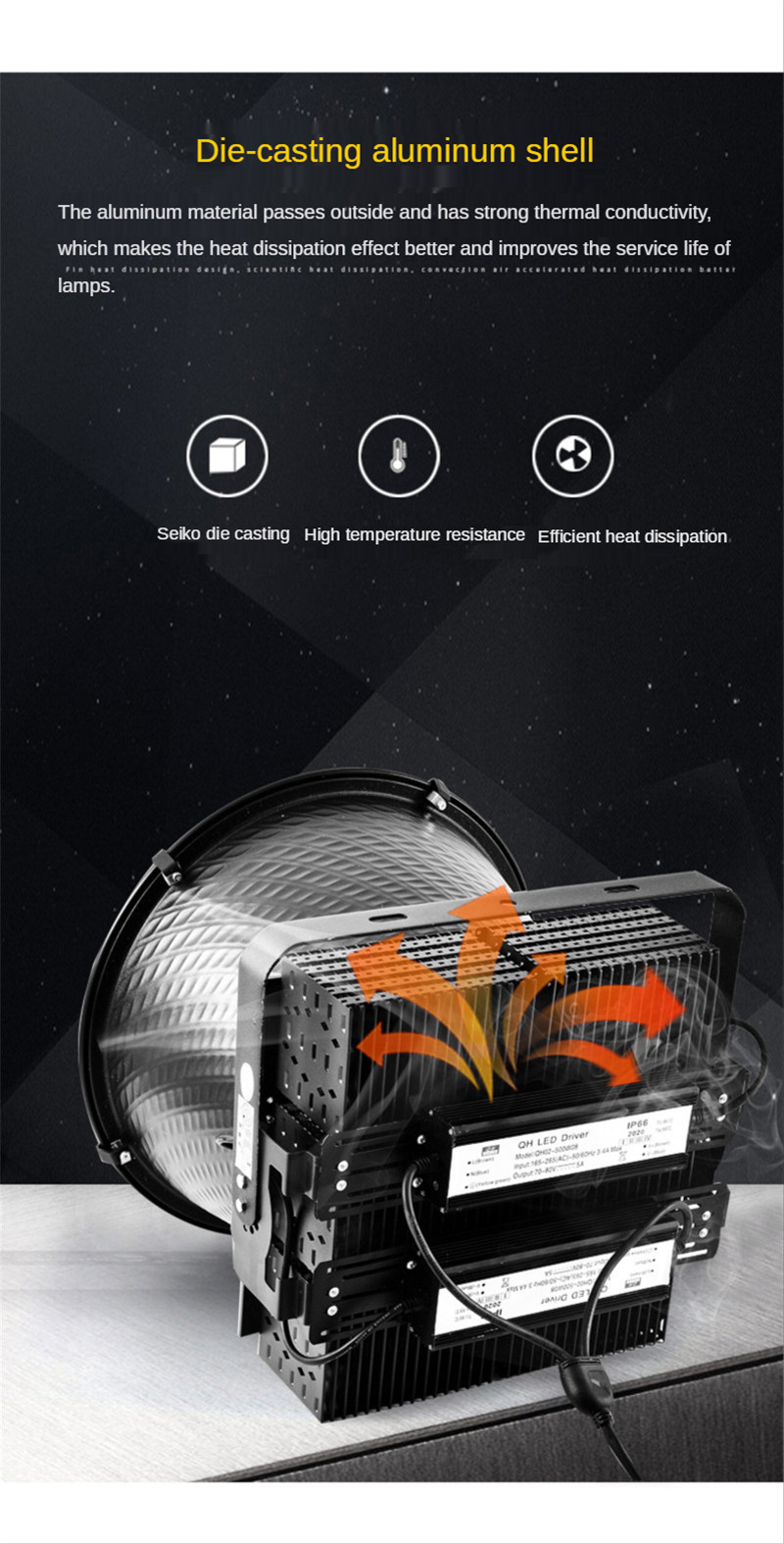 Flood Light Outdoor Site Light Led Tower Chandelier 500W Super Bright 400W Ip66 Waterproof Spotlight Floodlig Outdoor Lighting