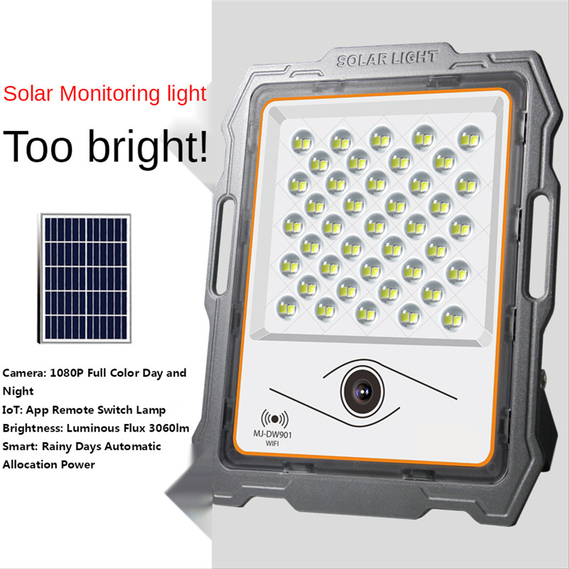 Solar Floodlight Spotlights Highlight Outdoor Smart Camera Home Solar Energy Garden Lights Monitor Solar Light 100W 20WW 300W