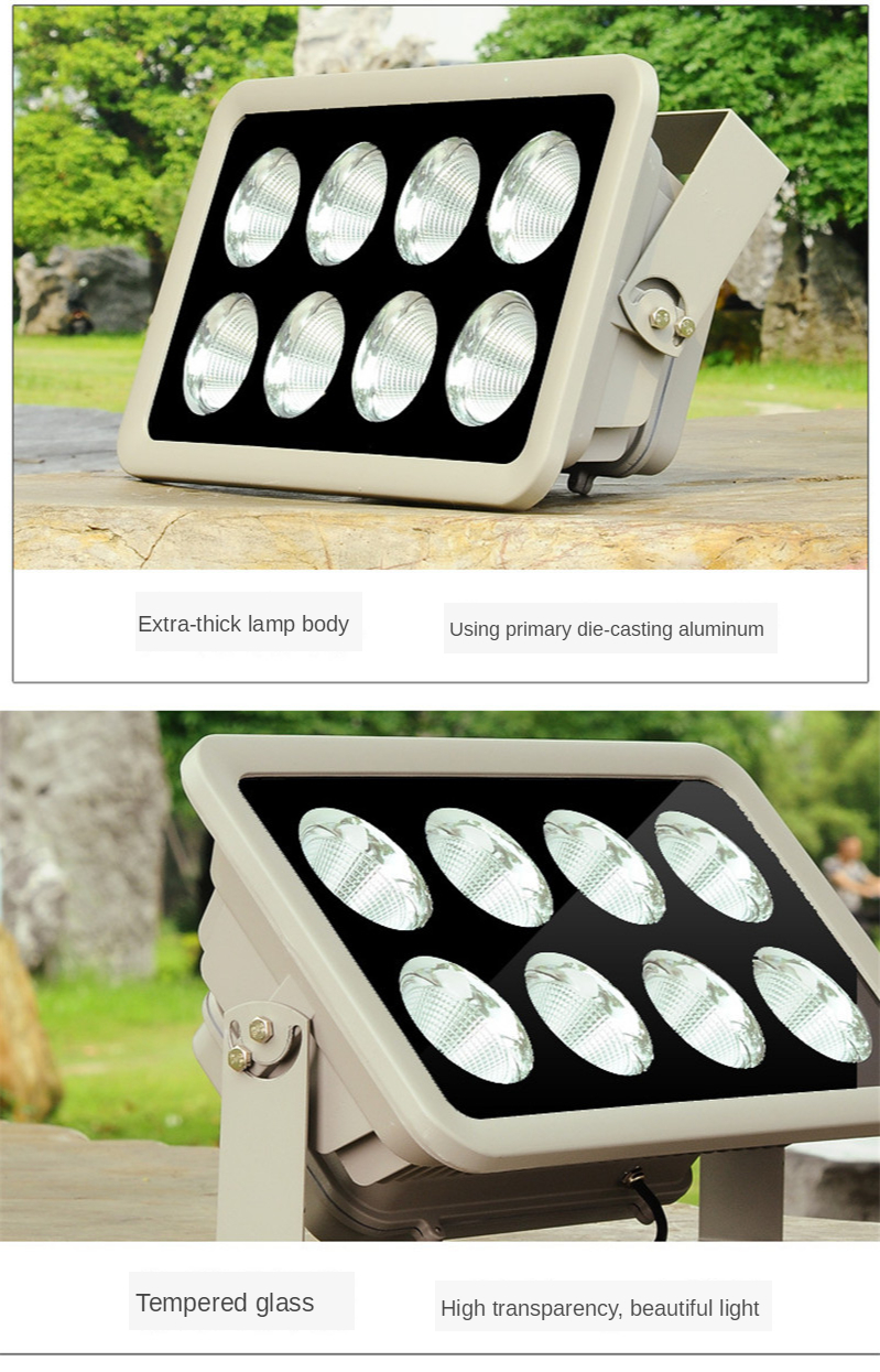 Floodlight IP65 Waterproof Outdoor Wall Reflector Lighting Garden Square Spotlight Led Flood Light 600W 800W 1000W Site Lighting