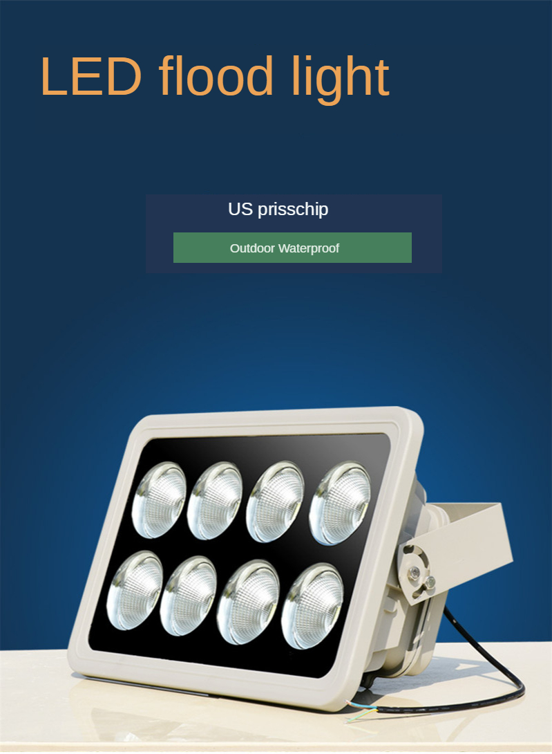 Floodlight IP65 Waterproof Outdoor Wall Reflector Lighting Garden Square Spotlight Led Flood Light 600W 800W 1000W Site Lighting