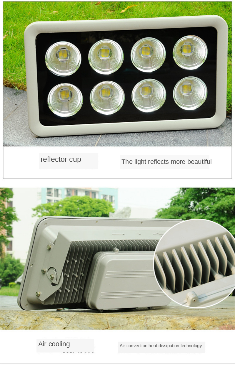 Floodlight IP65 Waterproof Outdoor Wall Reflector Lighting Garden Square Spotlight Led Flood Light 600W 800W 1000W Site Lighting