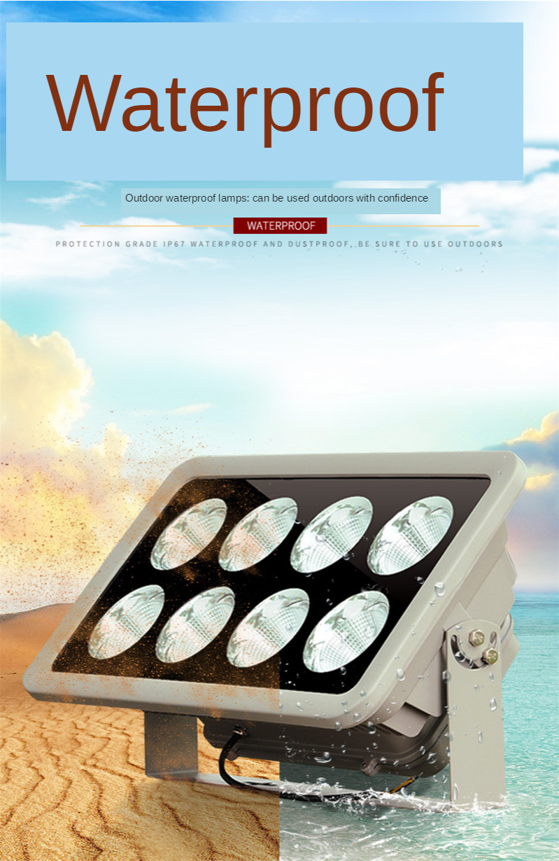 Floodlight IP65 Waterproof Outdoor Wall Reflector Lighting Garden Square Spotlight Led Flood Light 600W 800W 1000W Site Lighting
