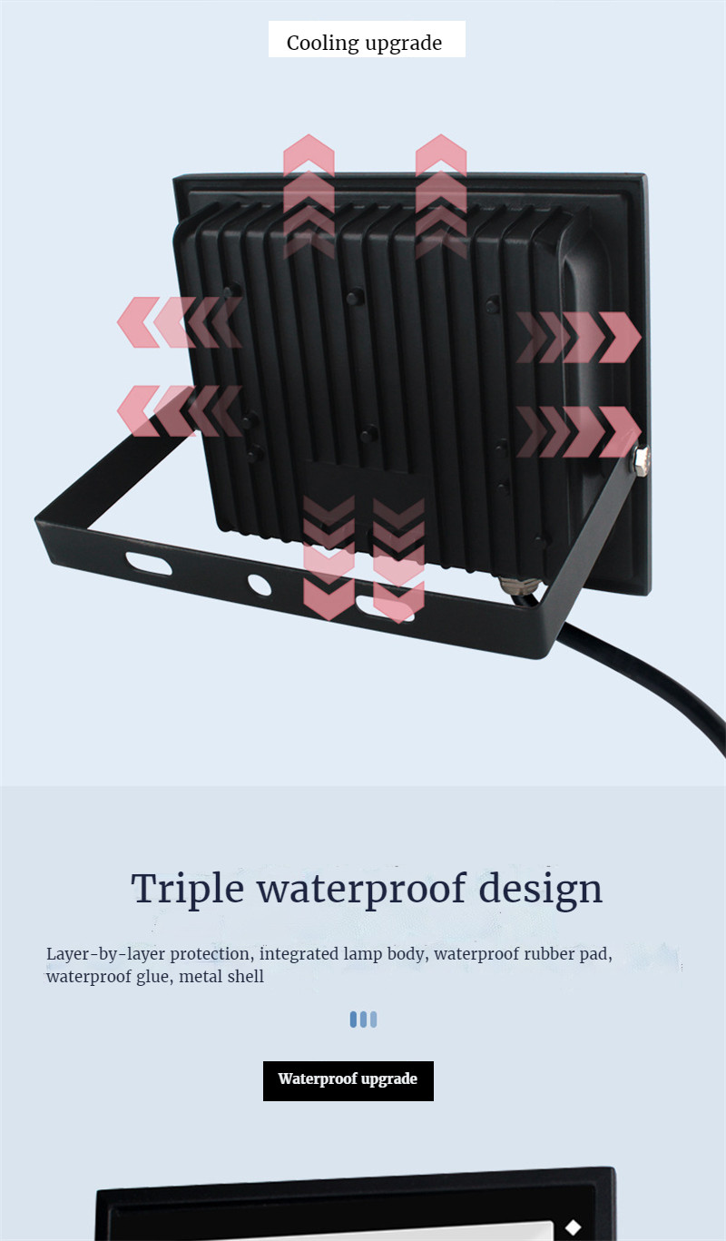 Projection LED Flood Light 30W/60W/100W Outdoor Light Purple Light Flood Light UV Lamp Spotlight Disco Party Light for Nightclub