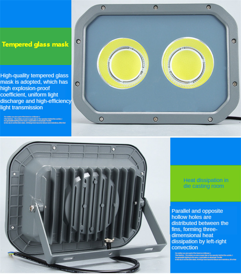 Led Flood Light 220V Outdoor LED Spotlight Floodlight Wall Lamp Reflector IP65 Waterproof Lighting 50W 100W 200W 300W 400W Lamp