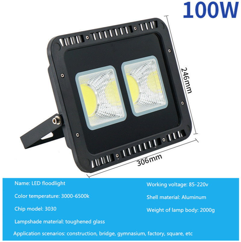 Led Flood Light 220V Outdoor LED Spotlight Floodlight Wall Lamp Reflector IP65 Waterproof Lighting 50W 100W 200W 300W 400W Lamp