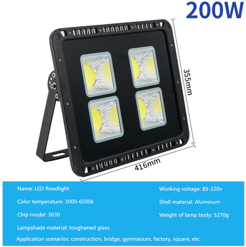 Led Flood Light 220V Outdoor LED Spotlight Floodlight Wall Lamp Reflector IP65 Waterproof Lighting 50W 100W 200W 300W 400W Lamp