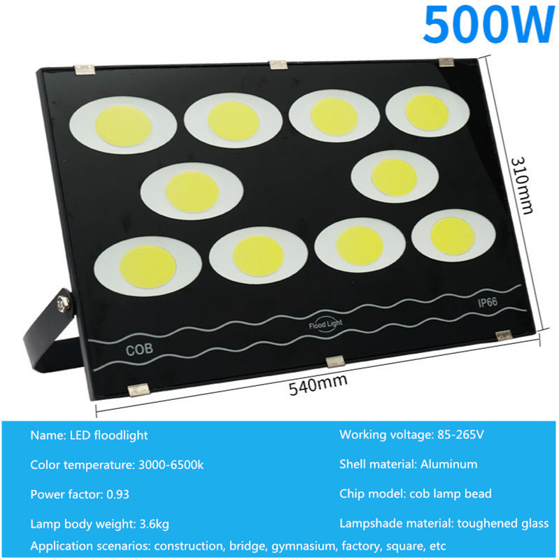 Led Flood Light 220V Outdoor LED Spotlight Floodlight Wall Lamp Reflector IP65 Waterproof Lighting 50W 100W 200W 300W 400W Lamp