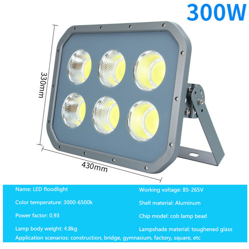 50W LED Flood Light Floodlight COB IP65 Waterproof Outdoor Wall Reflector Lighting Garden Square Spotlight Cold White 220V 110V