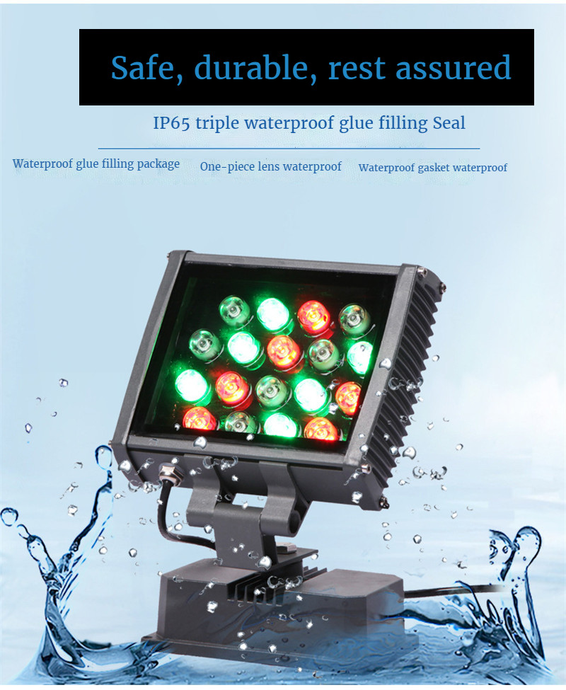 Outdoor Lighting Rgb Flood Light Refletor Led Wall Spotlights Colorful Garden Lawn Tree Lights Waterproof Lamps Gazebo Aluminum
