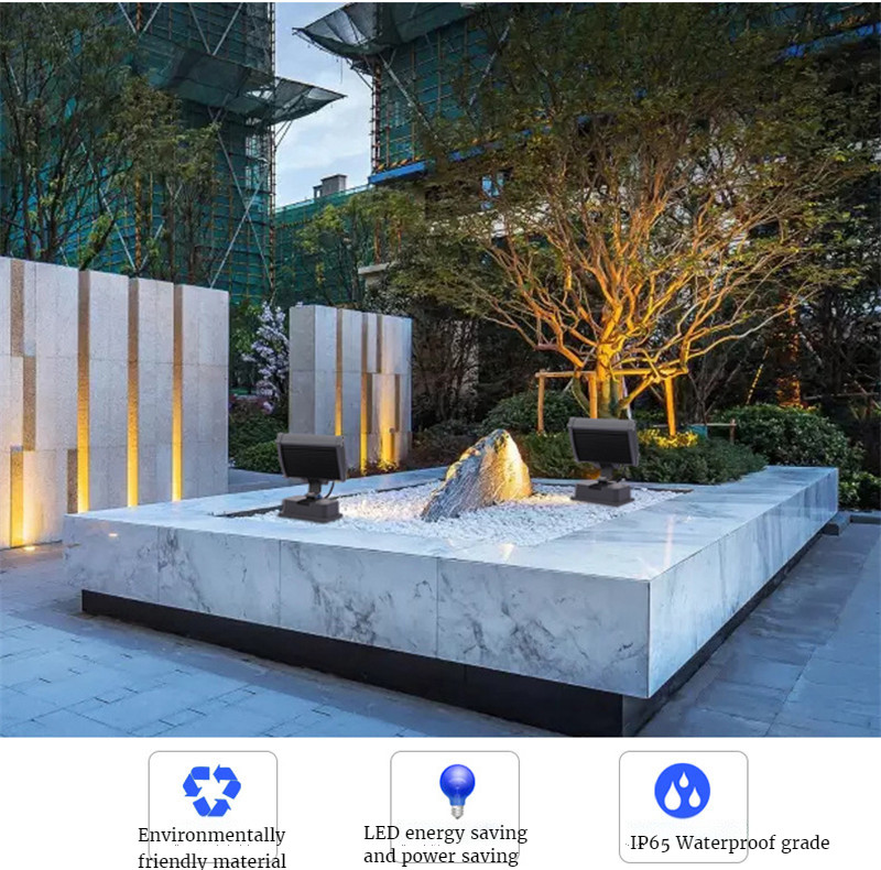 Outdoor Lighting Rgb Flood Light Refletor Led Wall Spotlights Colorful Garden Lawn Tree Lights Waterproof Lamps Gazebo Aluminum