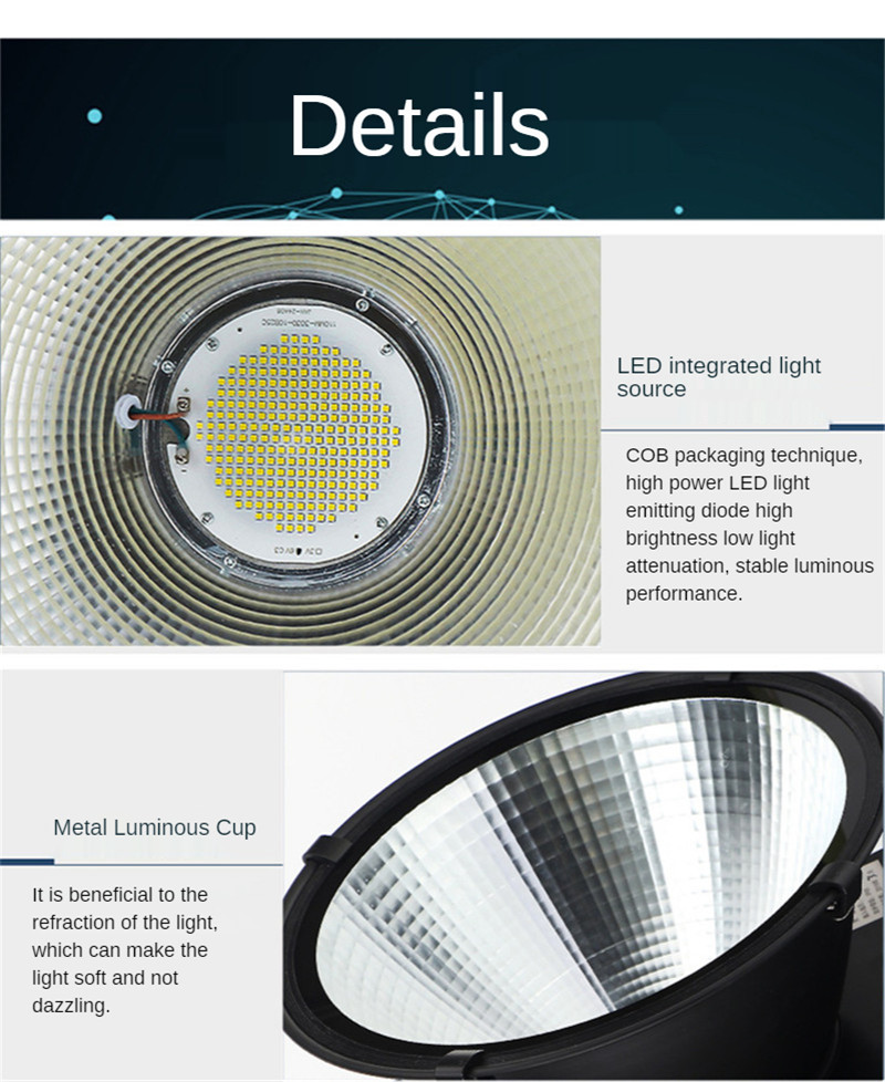 LED Modern Waterproof Outdoor Refletor Led Ip66 Garden Industial Outdoor Wall Lights Construction Site Lights 300W 400W 600W