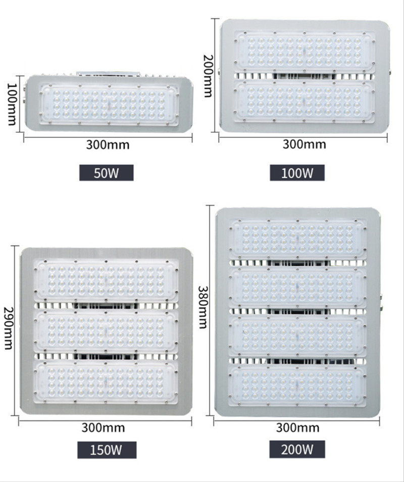 Led Flood Lights Garden Floodlight Street Lamp Led Spotlight Outdoor Lighting Waterproof Stadium Lights PVC 100W 150W 200W