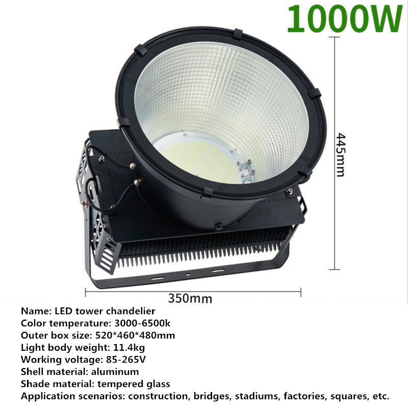 Led Outdoor Wall Light Waterproof LED Building Lighting Tower Crane Lamp Outdoor Lighting Waterproof Led Lamp 300W 400W 500W