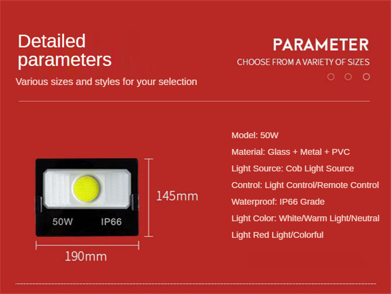 Led Outdoor Wall Lamp Rooftop Lighting Garden Spotlight Floodlight Building Bridge Landscape Outdoor Security Light Flood Light