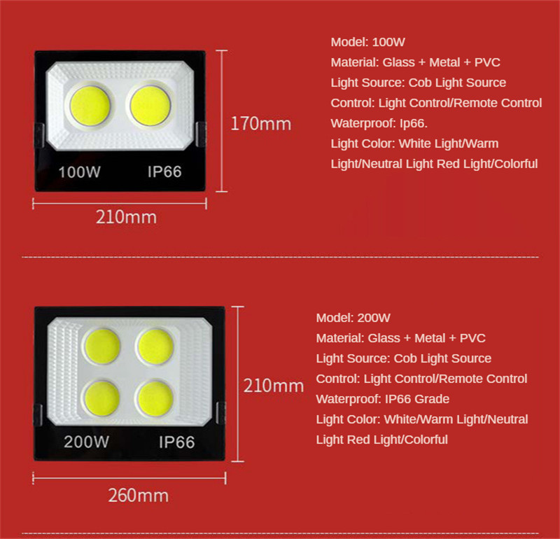 Led Outdoor Wall Lamp Rooftop Lighting Garden Spotlight Floodlight Building Bridge Landscape Outdoor Security Light Flood Light