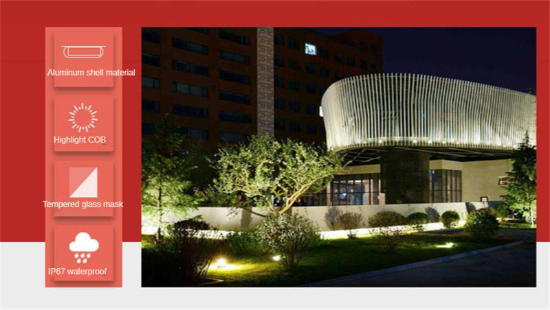 Led Outdoor Wall Lamp Rooftop Lighting Garden Spotlight Floodlight Building Bridge Landscape Outdoor Security Light Flood Light