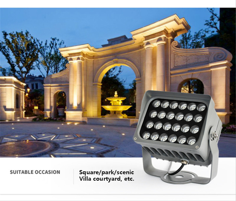 Led Flood Light 40W Outdoor Waterproof Square Advertising Sign Spotlight 24W High Power Tree Spotlight Park Landscape Lights
