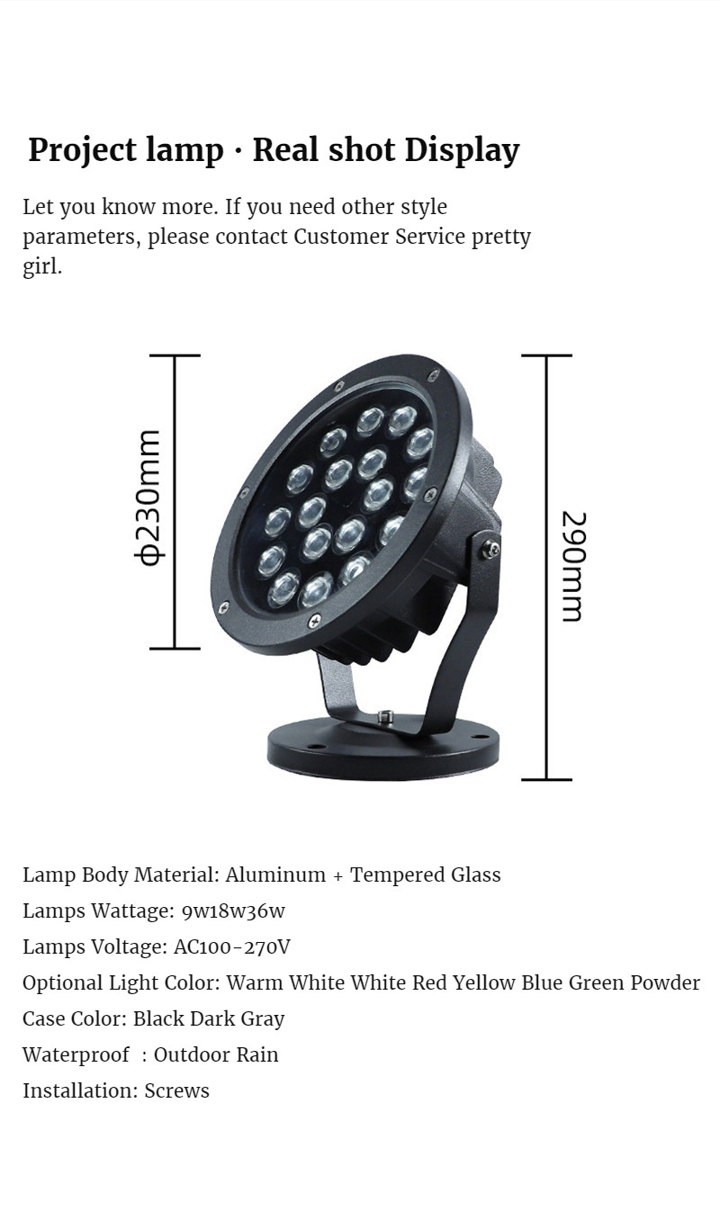 Led Warm Light Wall Washer Light Rgbw Landscape Lighting Flood Light Path Lights Garden Lights Gazebo Decoration Waterproof Lamp