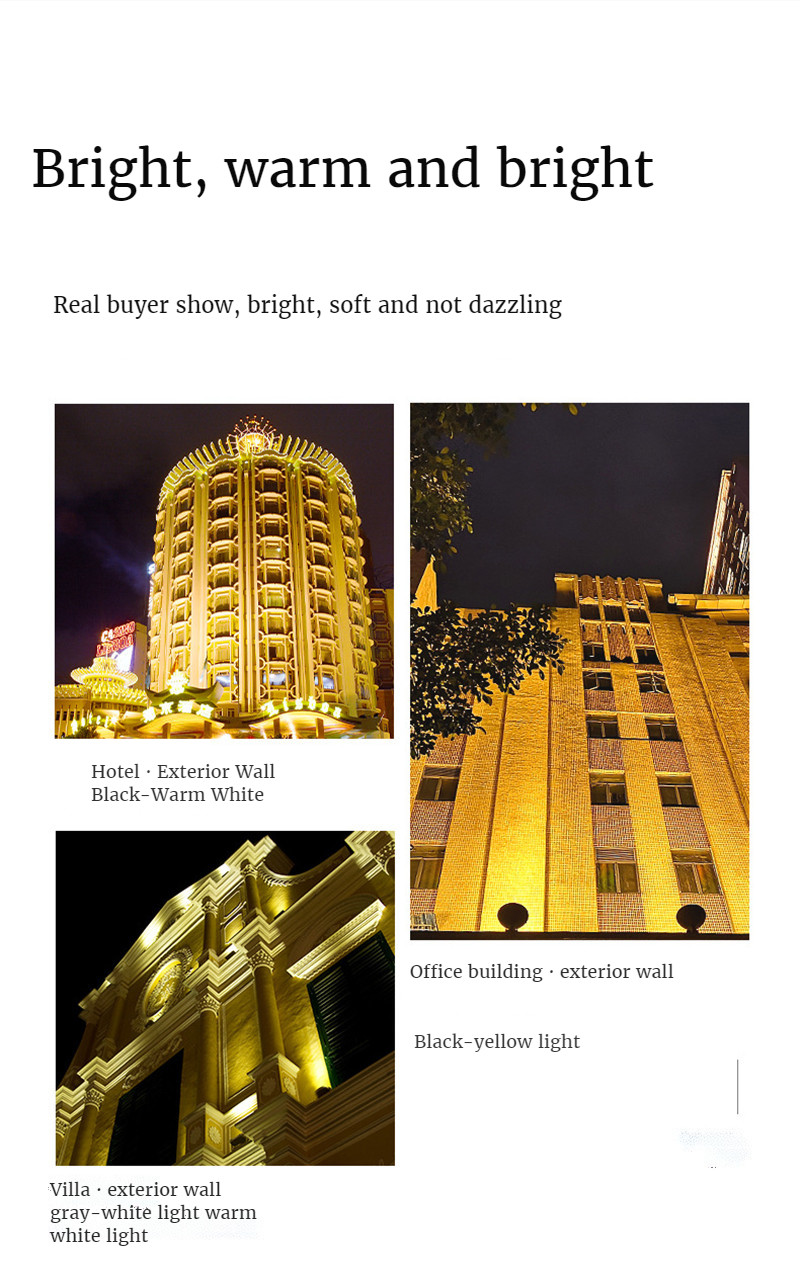 Led Warm Light Wall Washer Light Rgbw Landscape Lighting Flood Light Path Lights Garden Lights Gazebo Decoration Waterproof Lamp