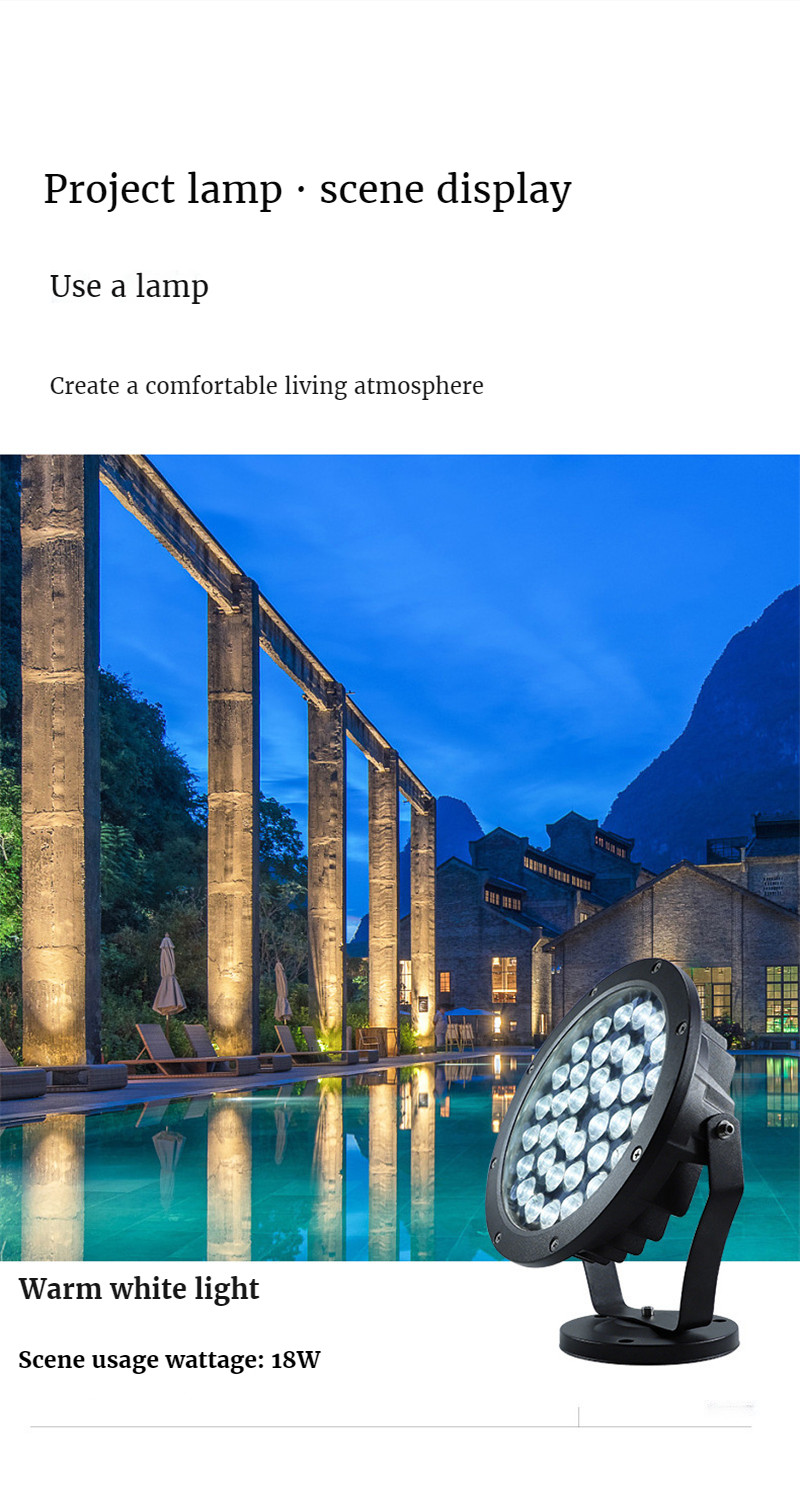 Led Warm Light Wall Washer Light Rgbw Landscape Lighting Flood Light Path Lights Garden Lights Gazebo Decoration Waterproof Lamp