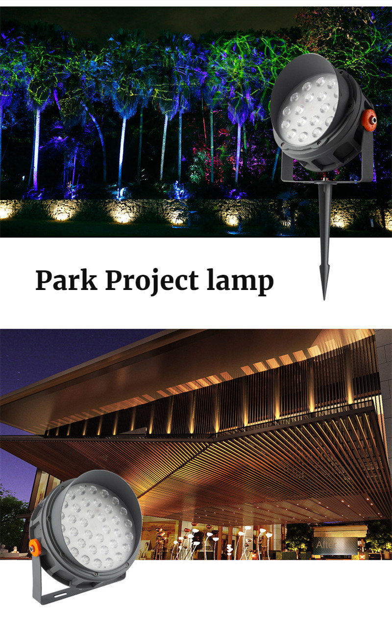 Outdoor Landscape Lighting IP67 Waterproof Colorful Lights Spotlights LED Ground Plug Light Tree Light Lawn Street Light 220V