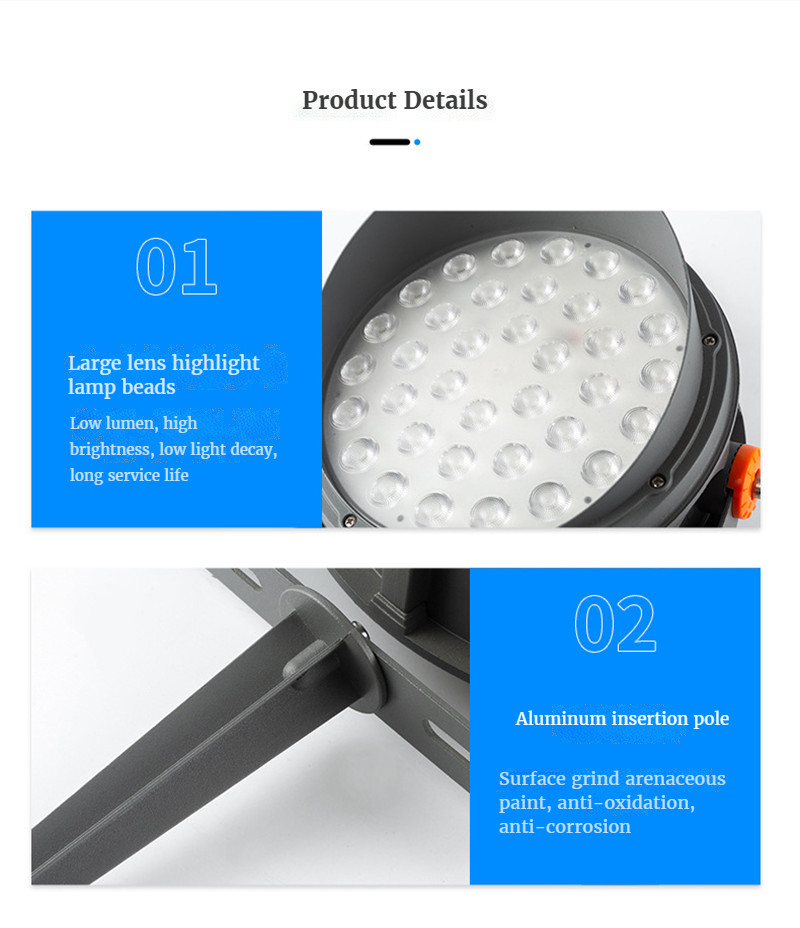 Outdoor Landscape Lighting IP67 Waterproof Colorful Lights Spotlights LED Ground Plug Light Tree Light Lawn Street Light 220V