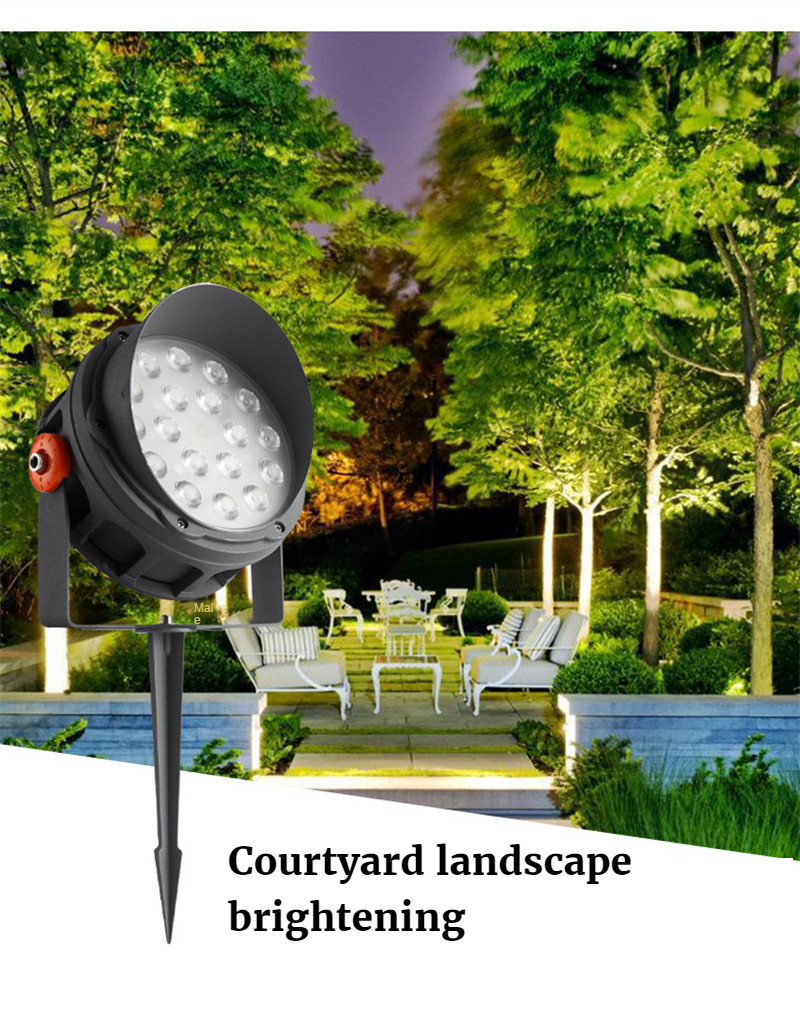 Outdoor Landscape Lighting IP67 Waterproof Colorful Lights Spotlights LED Ground Plug Light Tree Light Lawn Street Light 220V