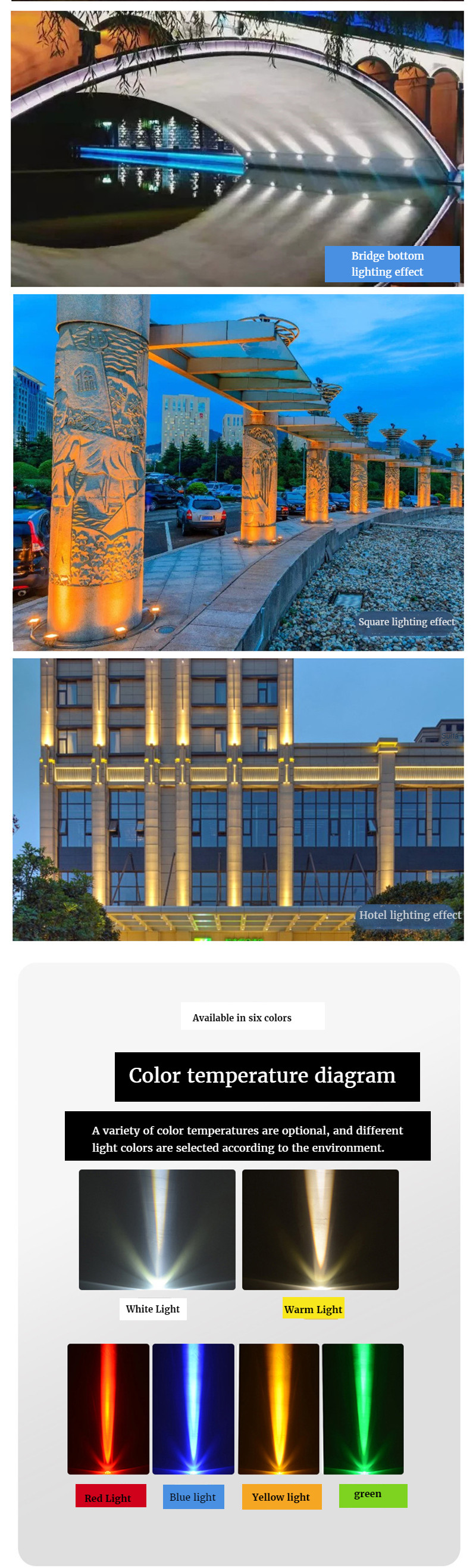 Led Wall Washer Wallwasher Hotel Villa Exterior Wall Landscape LED Lamp Building Lighting Garden Landscape Decoration 192W 216w