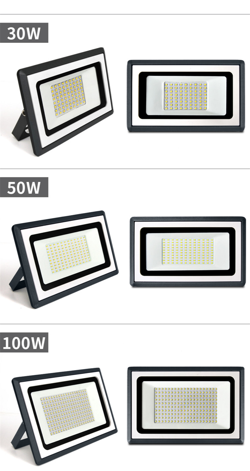 LED Flood Light Outdoor Spotlight Floodlight Waterproof Garden Wall Washer Lamp Reflector IP65 AC 220V 110V 10W 20W 30W 50W 100W