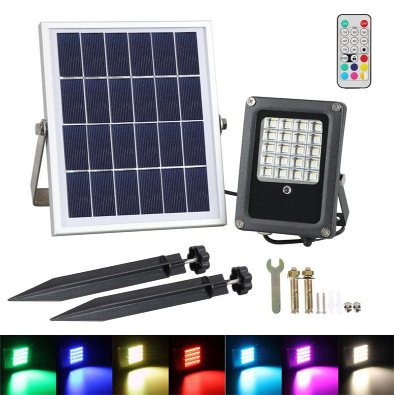 Solar Landscape Light Streetlight Courtyard Solar Flood Lights Outdoor Reflector Led Light Projector Garden Lighting 10W 50W