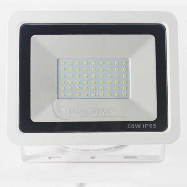 reflector led 50W high power SMD3030 110-120V/220v-240v 120 degree cool white ultra slim white cover led outdoor floodlight
