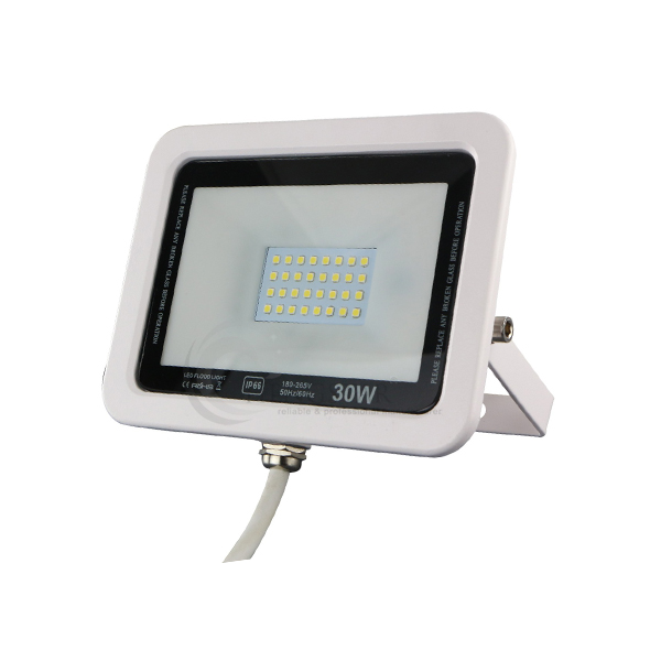 reflector led 50W high power SMD3030 110-120V/220v-240v 120 degree cool white ultra slim white cover led outdoor floodlight