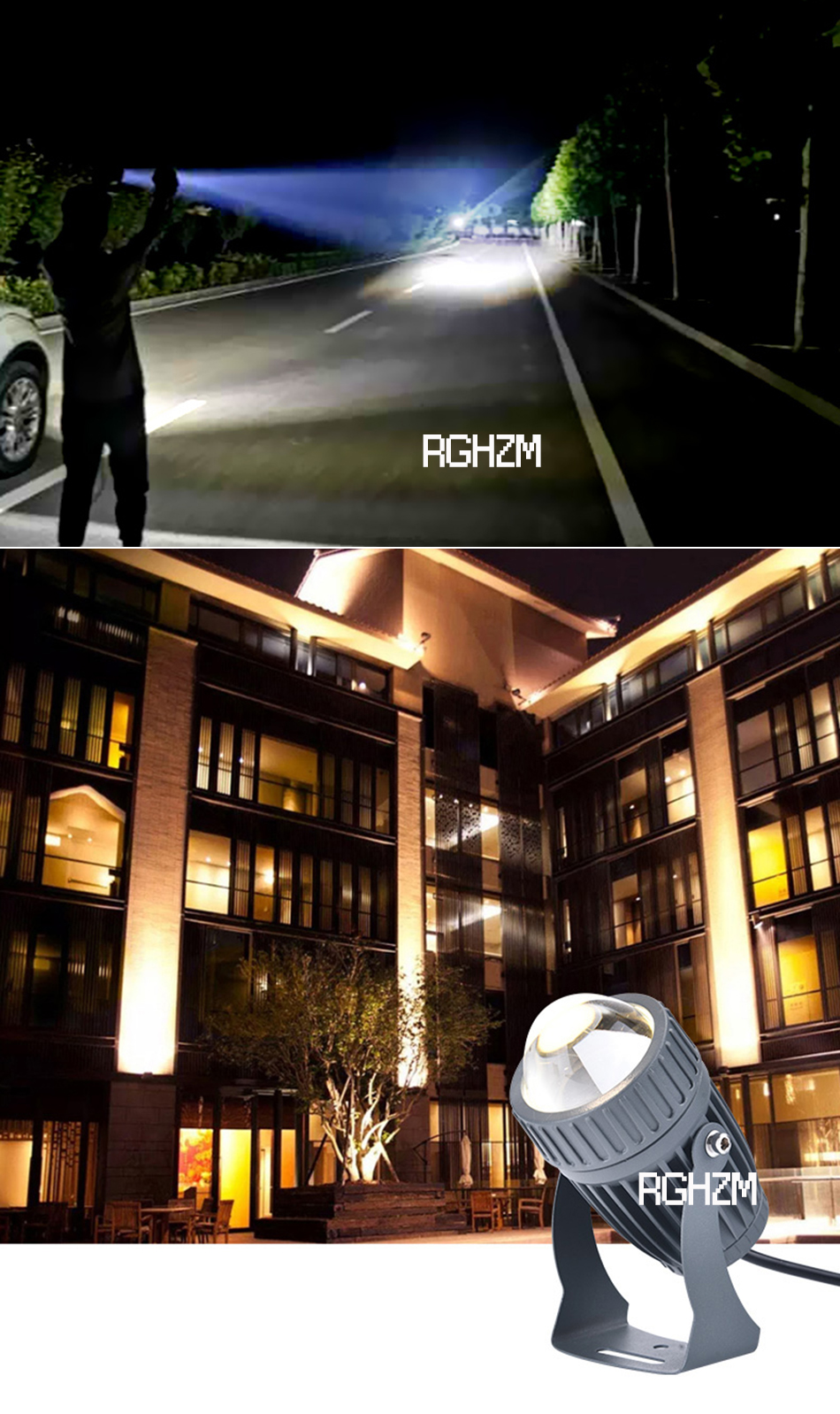 Led Flood Light Shine Lamp Long Lighting Walls Outdoor Waterpoof Ip65 Floodlight 10W Garden Led Spot Light Lamp 110V 220V 12V