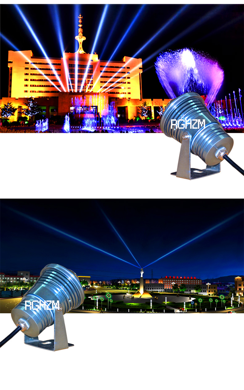 Outdoor LED Wall Spotlight 3W 10W Landscape Lighting 220V Red Green Blue Garden Decoration Lamp IP65 Waterproof One Beam Lights