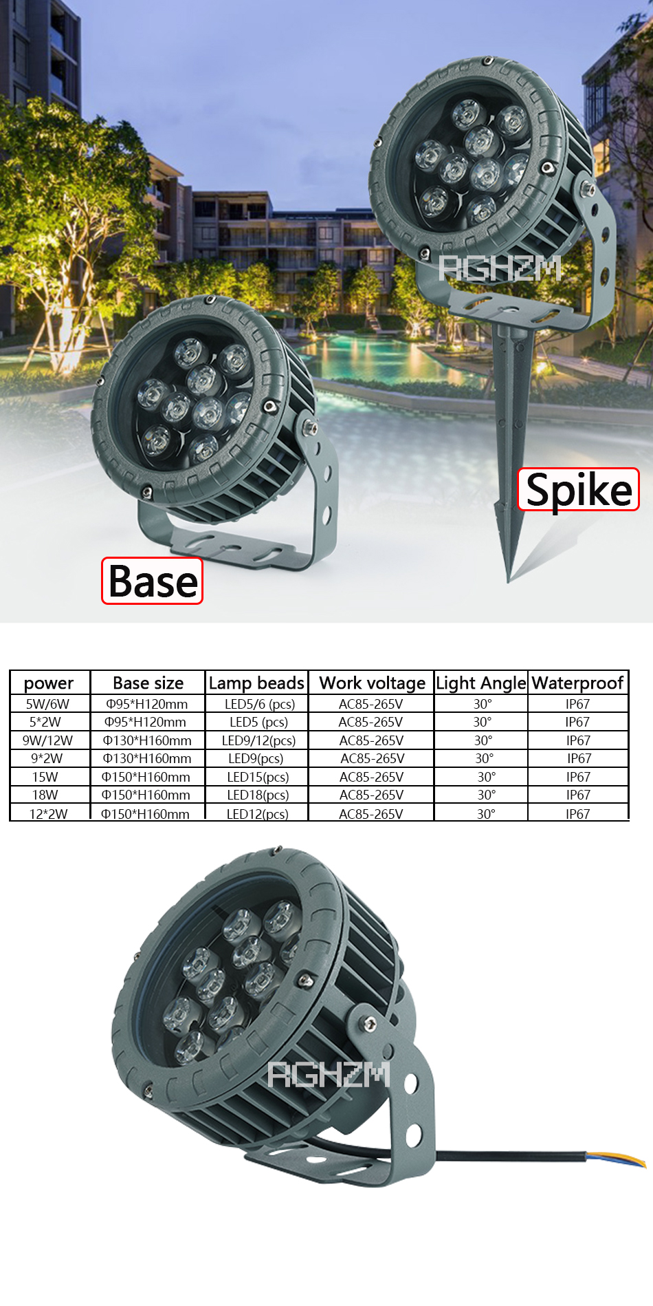 Led Flood Light Outdoor Waterproof Tree Light Villa Landscape Exterior Wall Lighting Spotlight Garden Decoration Lawn Lamp 220V