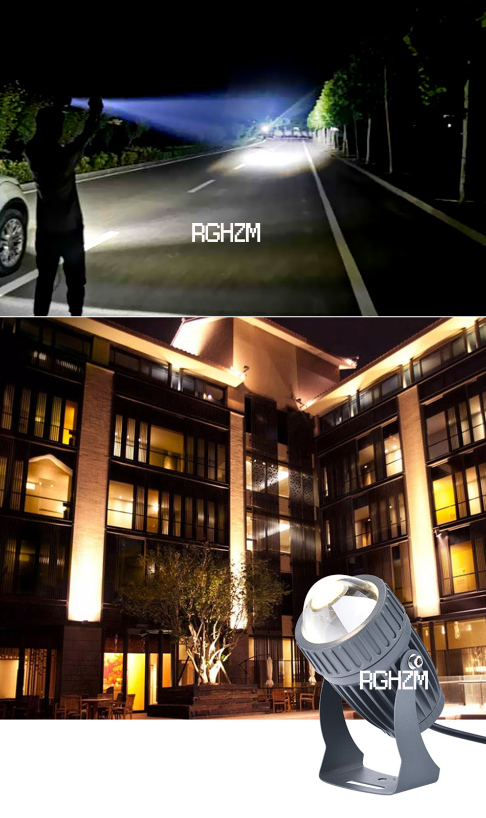 Outdoor Led Floodlight 3W10W Led Spot Light Narrow Lamp Angle Garden Decoration 110 220V DC12V Exterior Wall Landscape Lighting