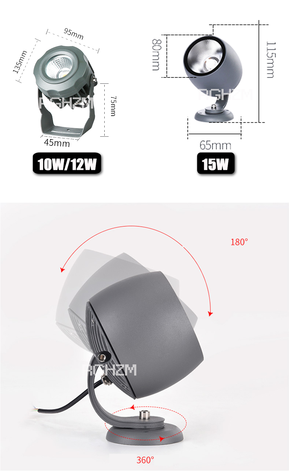 DC12V 24V 3W 7W LED Flood Light AC110V 220V Landscape Lamp IP67 Waterproof Outdoor Lighting Garden Spotlight