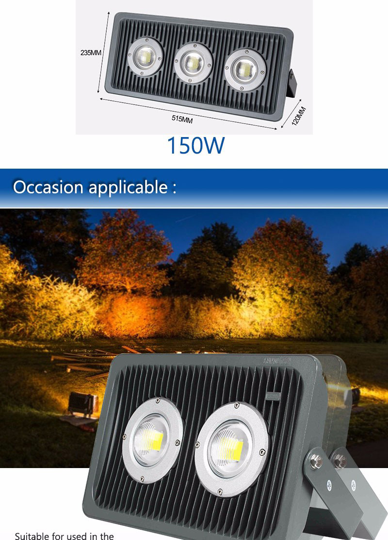 2pcs 30W 50w 70w 100w 150w LED Floodlight Spotlight Outdoor Lighting LED Flood Lamp Reflector Waterproof IP65