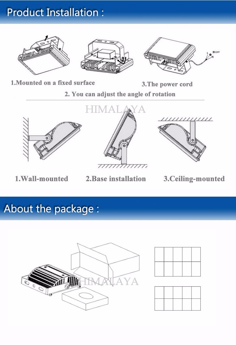 Waterproof RGB LED Flood Light 10w 20w 30w 50w 85~265V Led Floodlight Spotlight Outdoor LED street Lamp