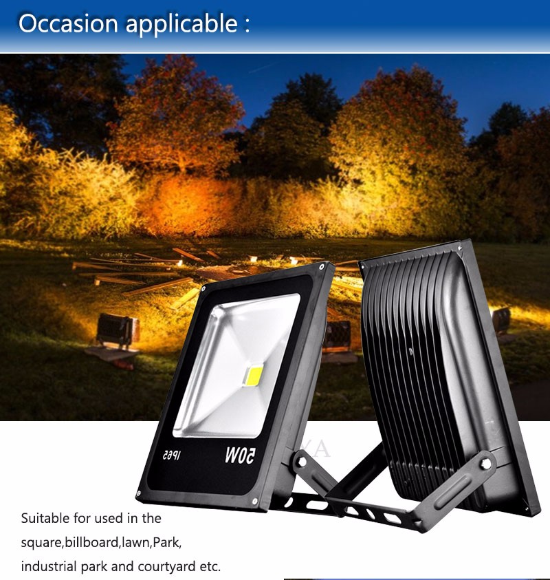 Waterproof RGB LED Flood Light 10w 20w 30w 50w 85~265V Led Floodlight Spotlight Outdoor LED street Lamp