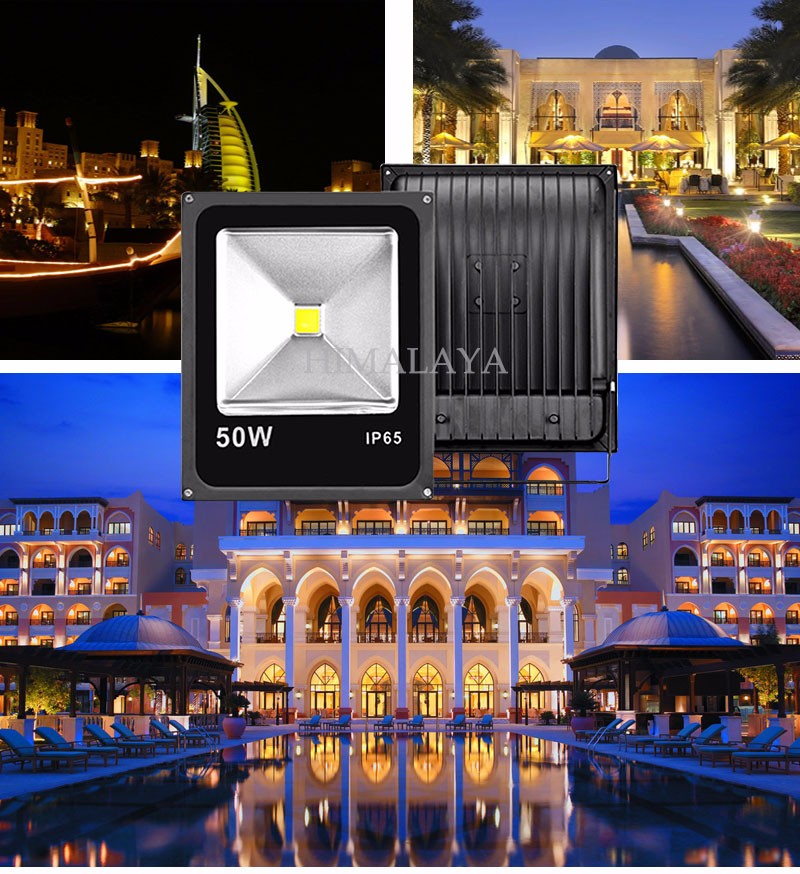 Waterproof RGB LED Flood Light 10w 20w 30w 50w 85~265V Led Floodlight Spotlight Outdoor LED street Lamp