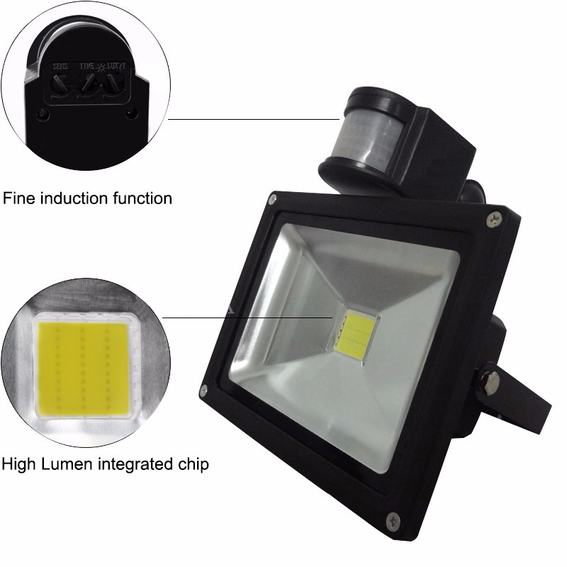 10pcs/lot 10W 20W 30W 50W Waterproof High Power Cool/Warm White Led Lamp Led Sensor Flood Light Garden Outdoor Lighting