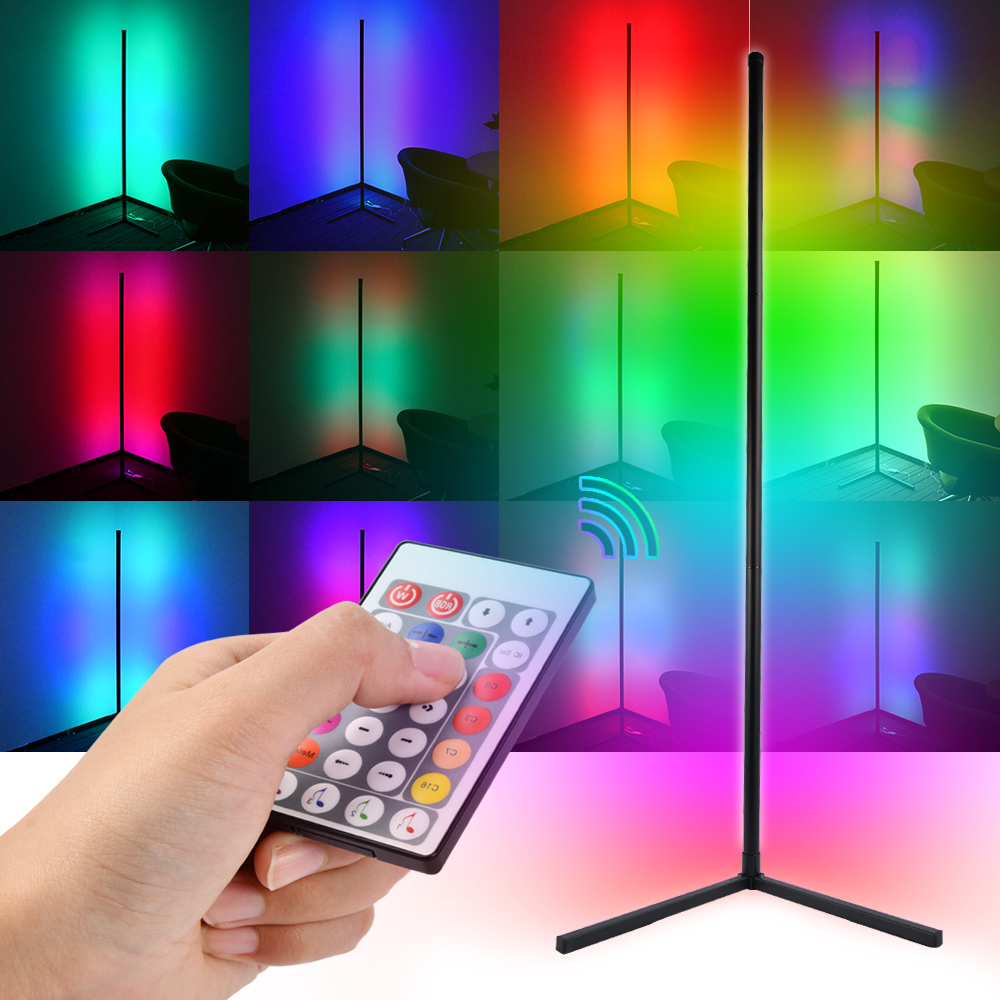 Modern RGB Floor Lamp Standing Pole Bedroom Night Dimming Standing Lamp For Living Room Bedroom Home Decor Indoor Light Fixtures