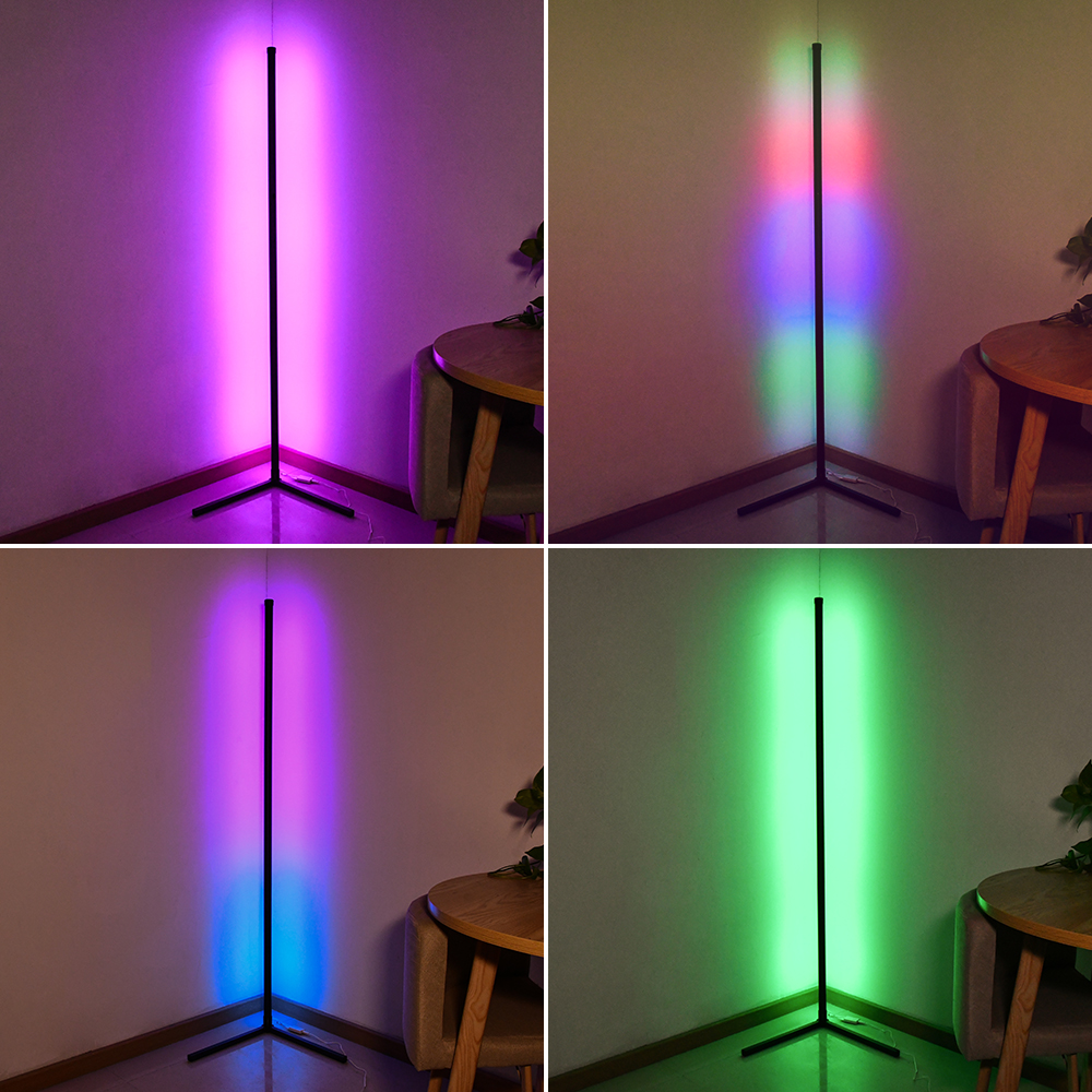Modern RGB Floor Lamp Standing Pole Bedroom Night Dimming Standing Lamp For Living Room Bedroom Home Decor Indoor Light Fixtures