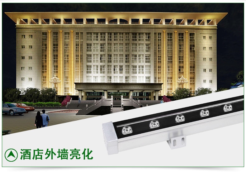 5Pcs/Lot 12W 18W 24W 36W 48W DC12V 24V Outdoor LED Reflector Flood Washer Landscape Light Dmx512 RGB Wall Linear Lamp Floodlight