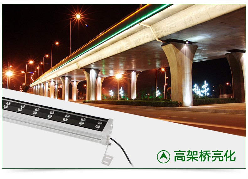 5Pcs/Lot 12W 18W 24W 36W 48W DC12V 24V Outdoor LED Reflector Flood Washer Landscape Light Dmx512 RGB Wall Linear Lamp Floodlight