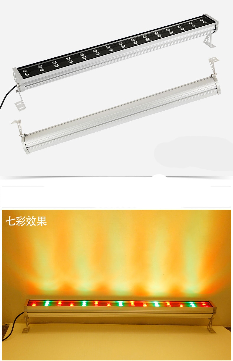 5Pcs/Lot 12W 18W 24W 36W 48W DC12V 24V Outdoor LED Reflector Flood Washer Landscape Light Dmx512 RGB Wall Linear Lamp Floodlight