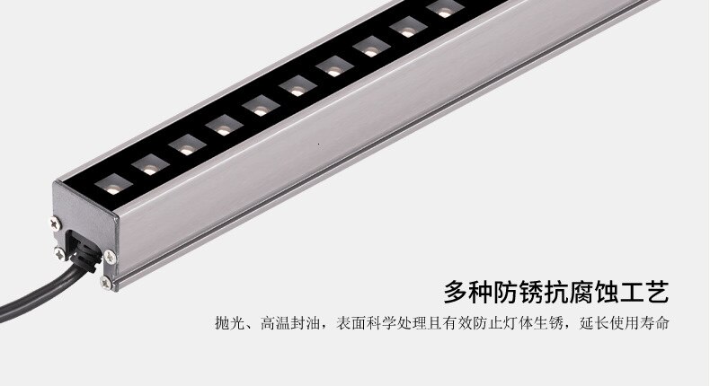 10pcs DC 24V 6w 12w LED Wall Washer Landscape Light dmx512 Outdoor Lights Wall Linear Lamp Floodlight 100cm Wallwasher